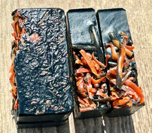 2 Dragon's Blood, Charcoal & Oatmeal Confetti Soaps, Dragons Blood Mini Soap Bars