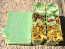 2 Bloom Soap Bars, Floral Coconut Milk Soaps with Mango Seed Butter